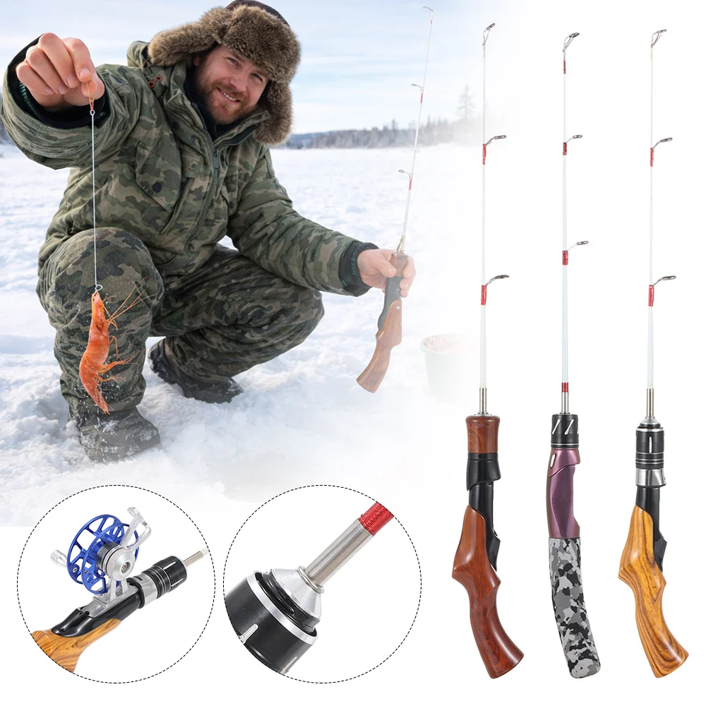 Caña de Pesca en Hielo Portátil - Acción Giratoria para Invierno - imagen 3