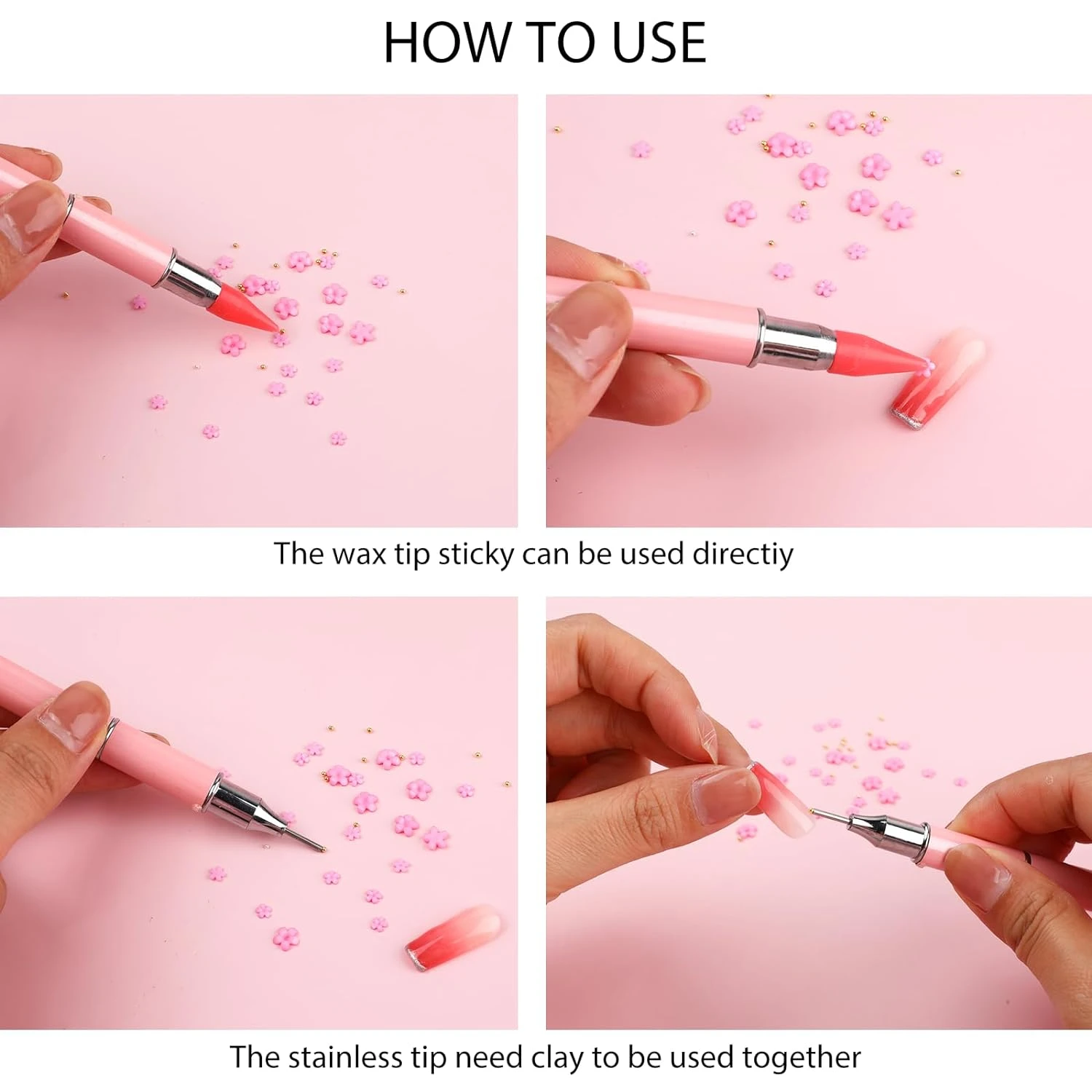 ชุดเครื่องมือหยิบอัญมณีมืออาชีพแบบ Dual-Ended ที่สวยงามหรูหราสําหรับเล็บ DIY - เหมาะสําหรับการสร้างการร้องไห้ที่สวยงามเป็นประกาย