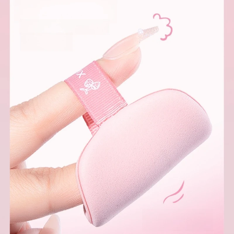 5 pçs veludo pó cosméticos puff mini esponja maior em aplicador de mistura molhada detalhes ferramentas de sopro de maquiagem molhado seco dupla utilização