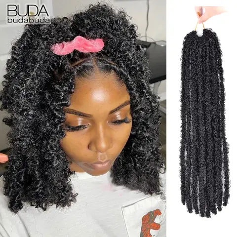 Butterfly Locs Estensioni trecce per capelli all'uncinetto 12 22 pollici Morbida farfalla in difficoltà Capelli finti Trecce sintetiche all'uncinetto Capelli
