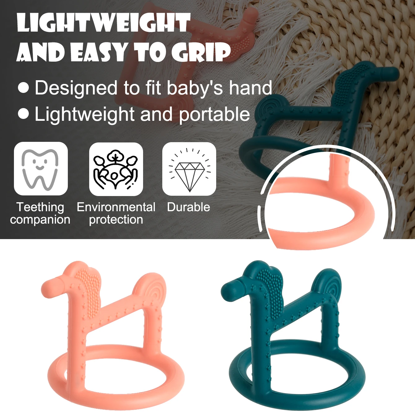 1pc Baby Silicone Teether Toy BPA Free Baby Teething Chewing Toy Newborn Baby Accessories Cartoon Silicone Teething Toys