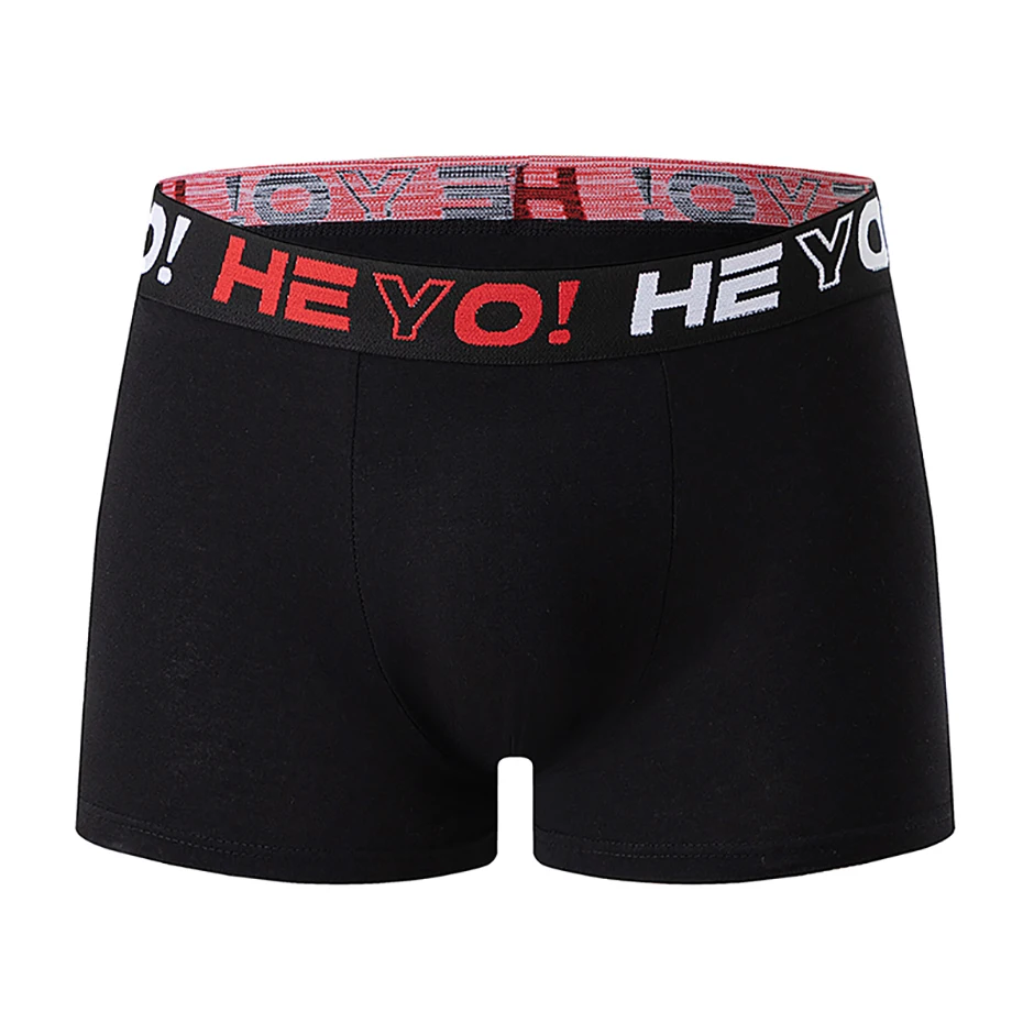 4-teiliges Set Herren-Unterwäsche aus Baumwolle in Uni-Farben, lässig und vielseitig, elastischer Bund, bequeme Boxershorts in Übergröße – Detail 8