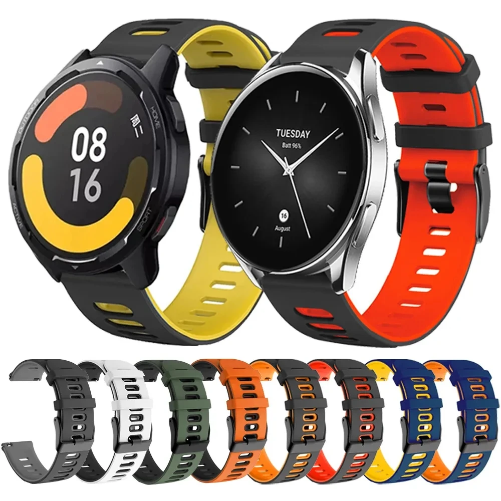 

22mm Width Silicone Strap For Xiaomi Mi Watch S2 46mm 42mm Color 2 Smartwatch Wristband For Xiaomi Watch S1 Pro S1 Active Band