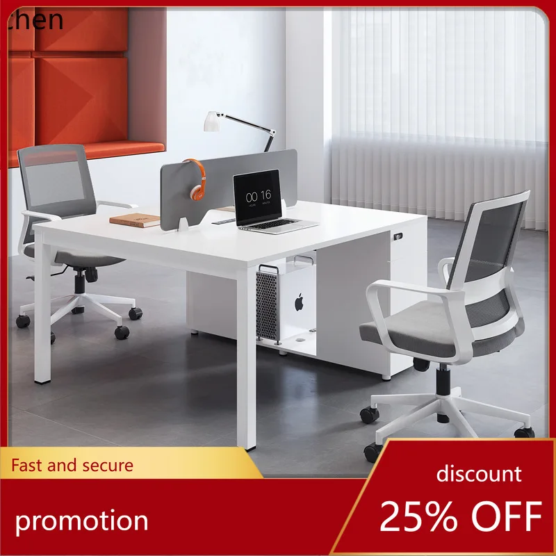 LXC Workstation Office Desk and Chair Set Simple Modern Office Company Employee Desk Staff Desk