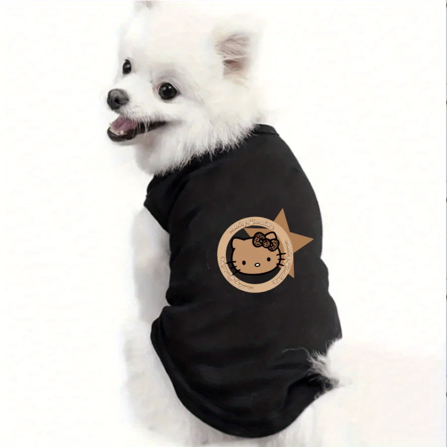 

Всесезонная повседневная жилетка для питомцев, простая модная футболка без рукавов с принтом для питомцев.