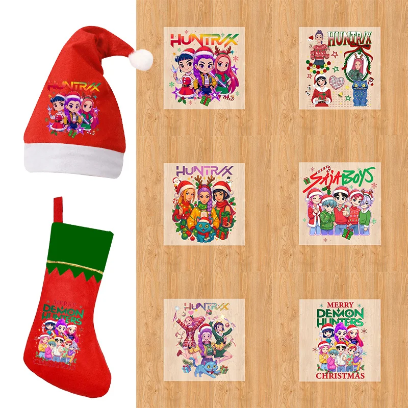 

Охотники на демонов Kpop железные нашивки для одежды, теплопередающие наклейки, рождественские виниловые наклейки, нашивки, шляпы, сумки, аксессуары «сделай сам»