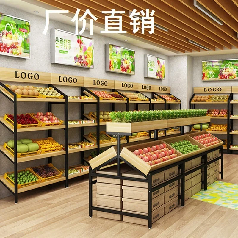 Vegetable and fruit shelves Display rack   cabinet Supermarket Nakajima Display stand Fruit shelf Creative multi-storey