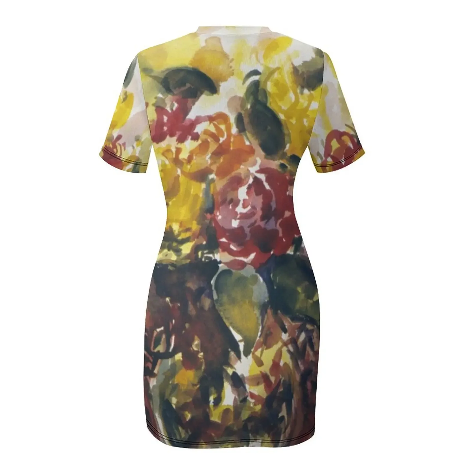 ชุดเดรสแขนสั้นลายกุหลาบและแจกัน ชุดเดรสออกงานพรอม 2025 ชุดเดรสงานปาร์ตี้ ชุดเดรสงานแต่งงานหรูหราทันสมัย ชุดราตรีสำหรับผู้หญิง