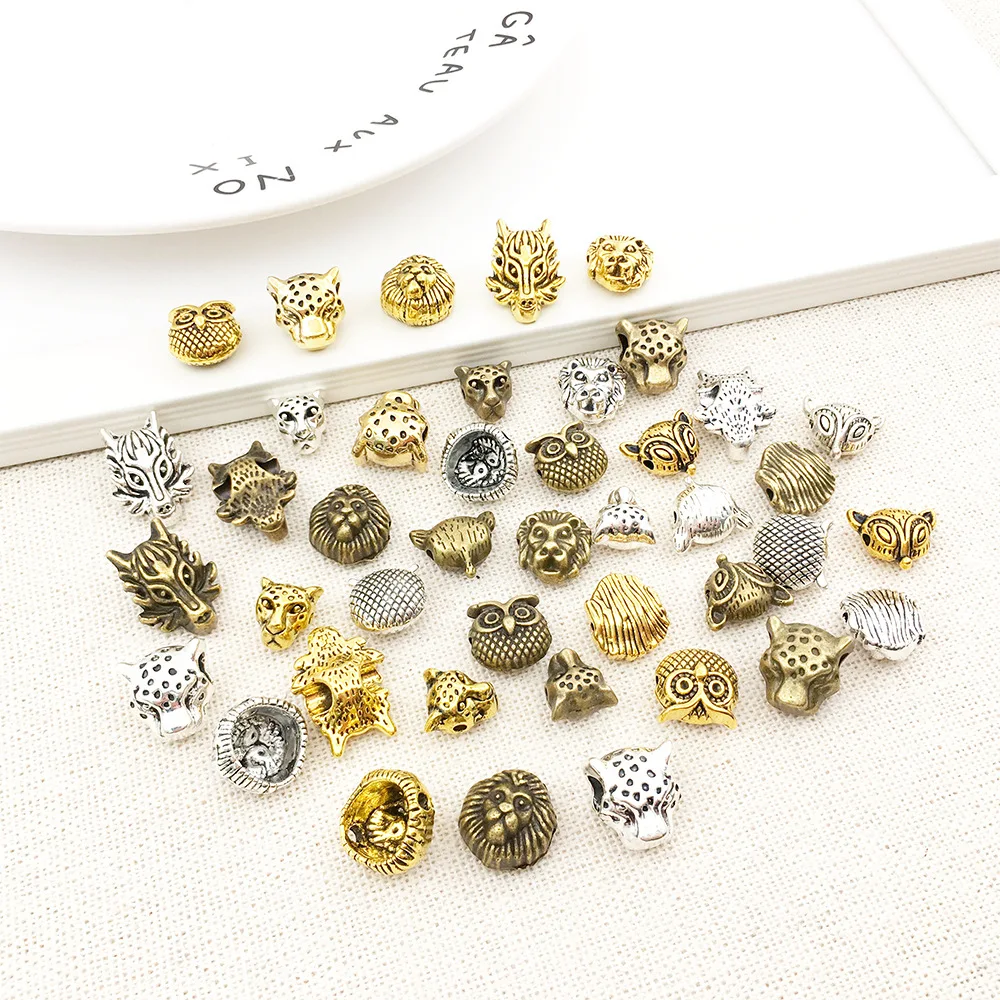 30pcs Mixed Tibetan Silver Small Big Fish Animal Metal Spacer Loose Charm Bead For Jewelry Making Diy Bracelet Accessoreise
