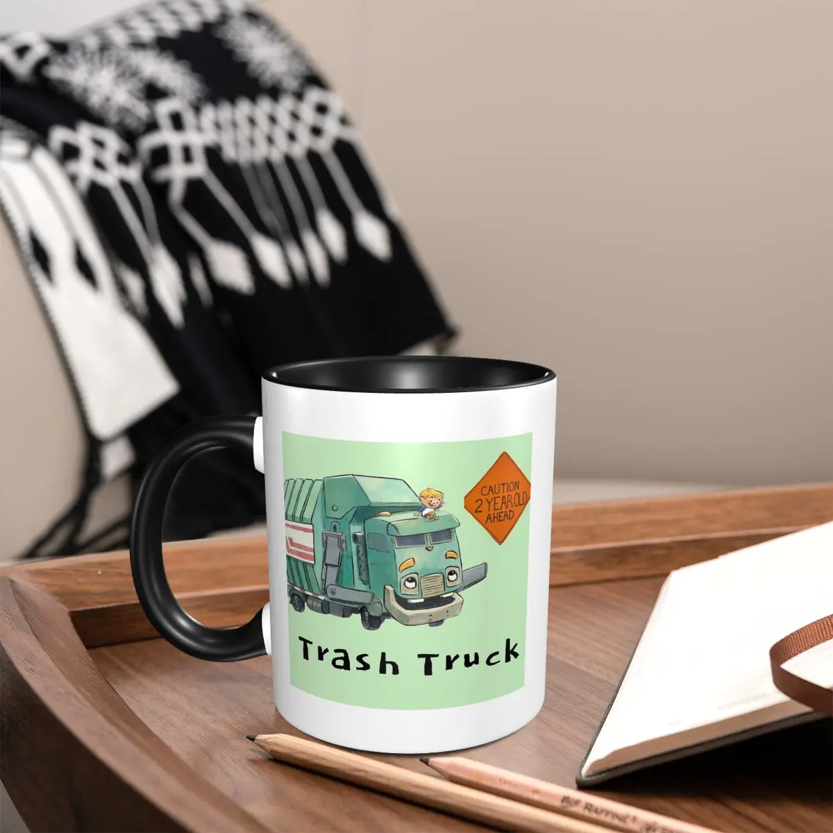 Trash Truck Cartoon Netflix Mug Funny Ceramic Coffee Cups Tea Mugs Milk Cup Drinkware Gift for Woman Man