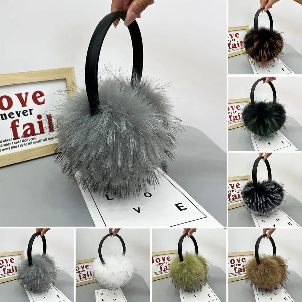 

Большие наушники для женщин, наушники из искусственного меха норки, большие мягкие толстые пушистые грелки для ушей, уютные зимние аксессуары для улицы