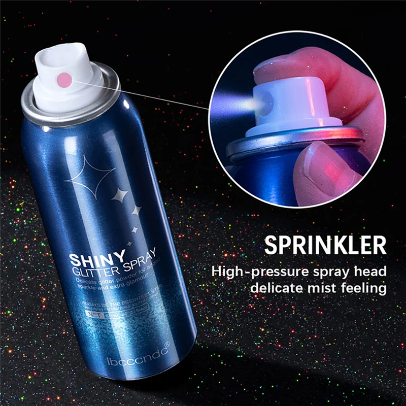 New Ibcccndc Shiny Glitter Spray or Glitter Powder Shiny Body Glitter for Clothes and Hair Glitter Spray Makeup Use