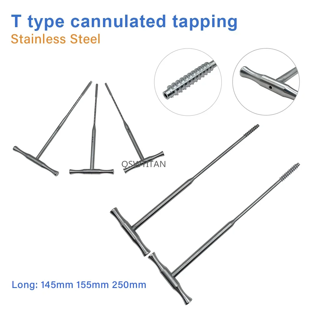 Orthopedics Screw Cannulated Tapping for Cortical Cancellous Hollow Tapping Veterinary Instrument Stainless Steel