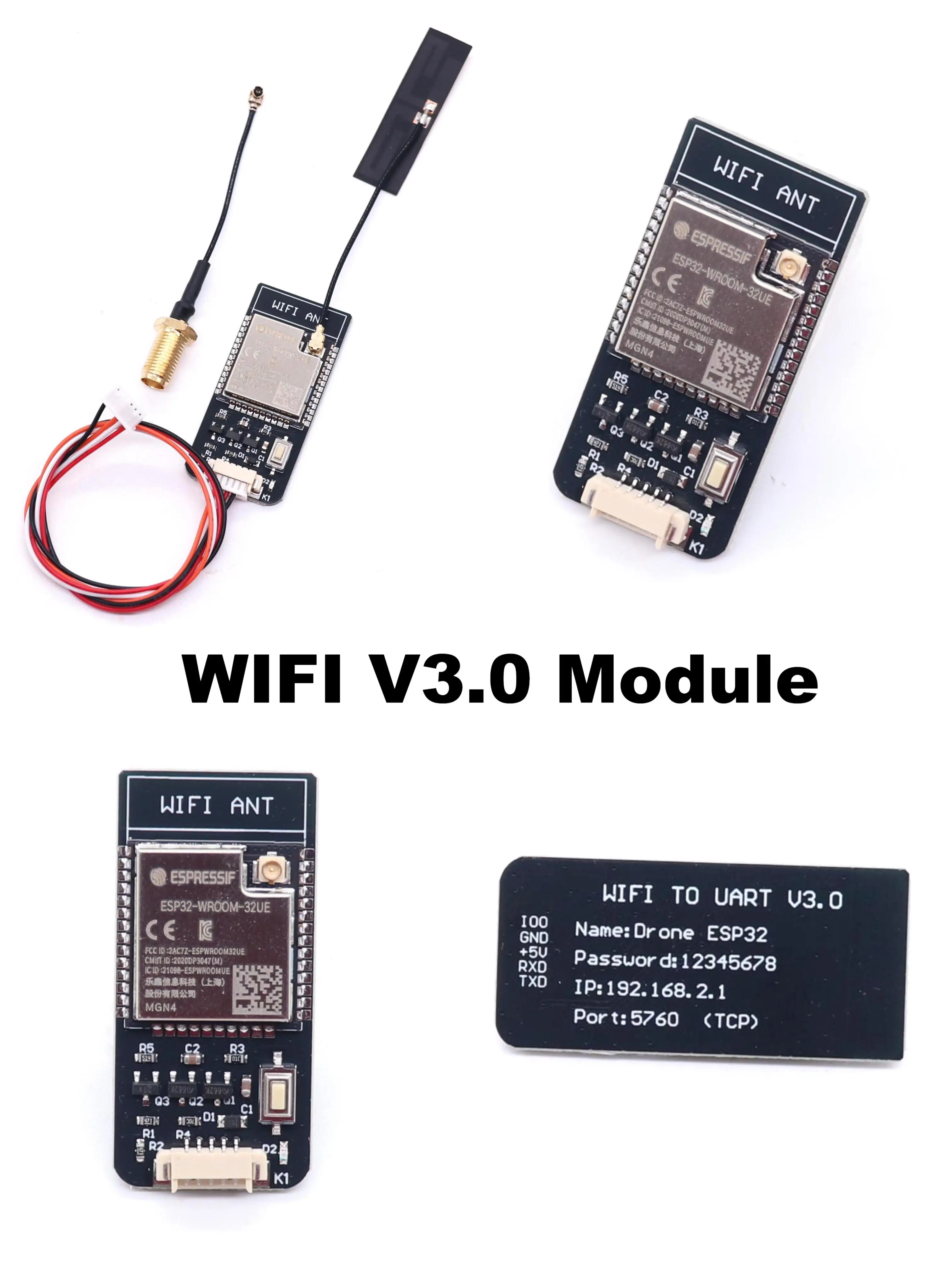 Bezprzewodowy moduł telemetryczny Wifi V3.0 ESP32 DroneBridge z anteną MAVLink2 dla Pixhawk kontroler lotu dron FPV