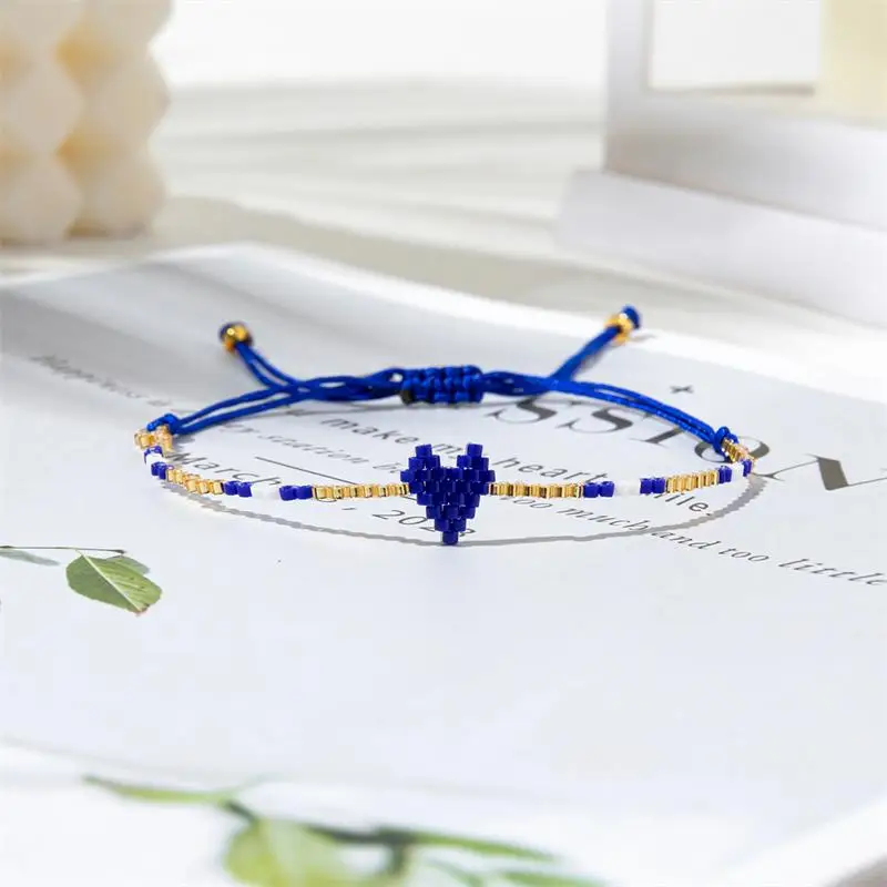 ZHONGVI Multicolor Heart Bracelet Miyuki Pulseras Mujer Moda Women Bohemian Bileklik Cuff Bracelets Jewelry Couples Lover Gift