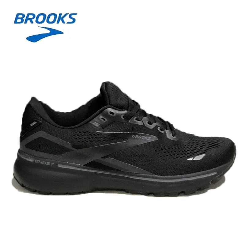 BROOKS Ghost 15 Blackened Pearl White Running Shoes Women Men Long-Distance Road Sport Training Casual Sneakers