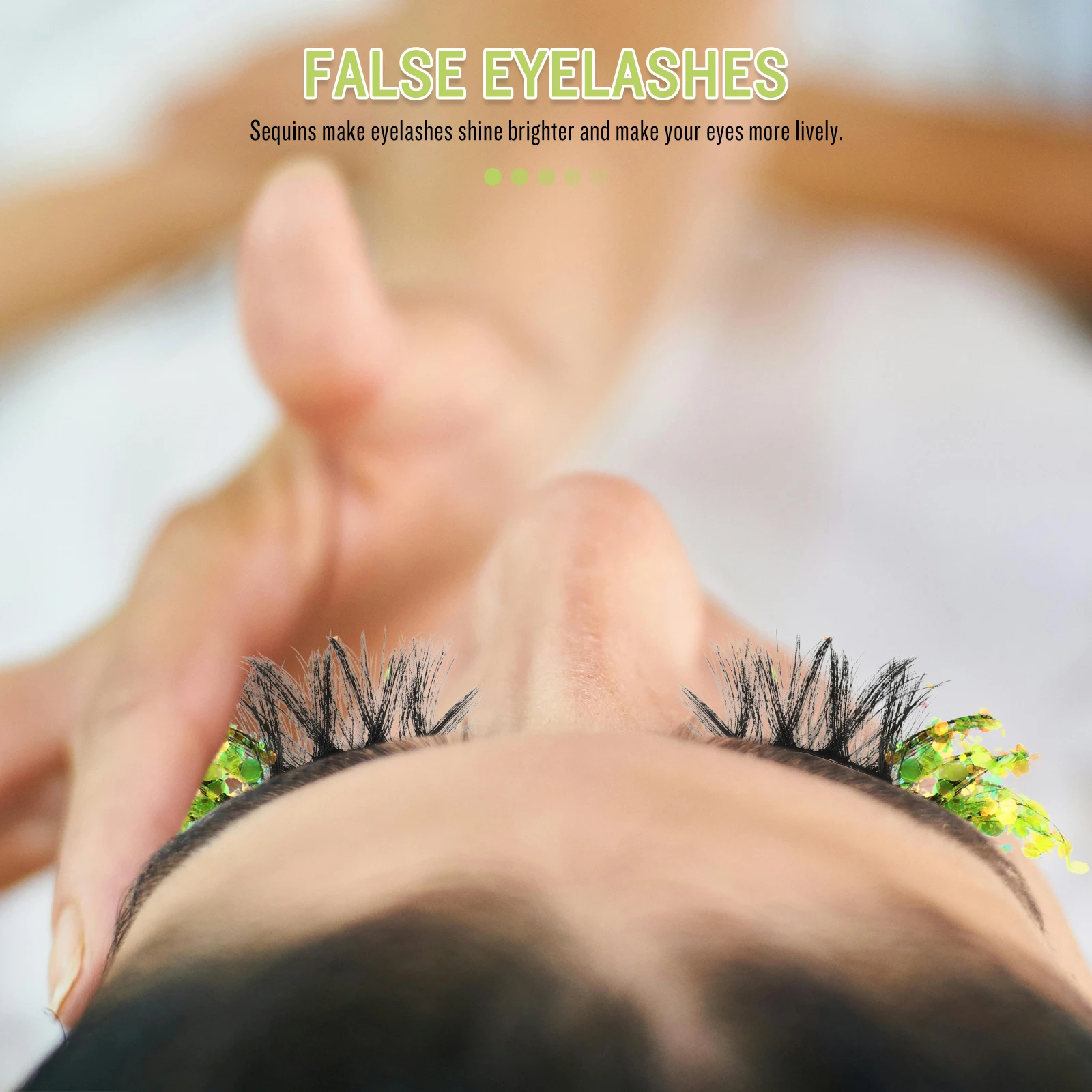 

2pcs False Eyelashes Luminous Glitter Lashes Colored Cosplay Lash Extensions Reusable Lightweight Bright Eyes Make Up Enhancer