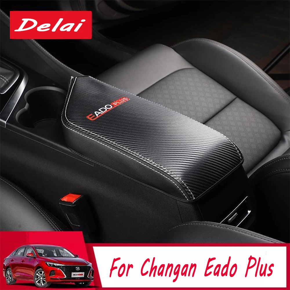 

Car leather armrest box cover central armrest box cover For Changan Eado Plus 2020-2022 Protective pad decorative accessories