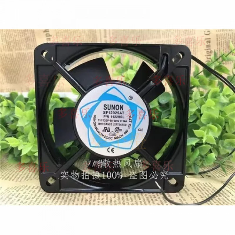 

WW ДЛЯ SUNON SF12025AT P/N 1122HSL 110 В-120 В 0,14 А 110*110*25 мм Вентилятор охлаждения подшипника