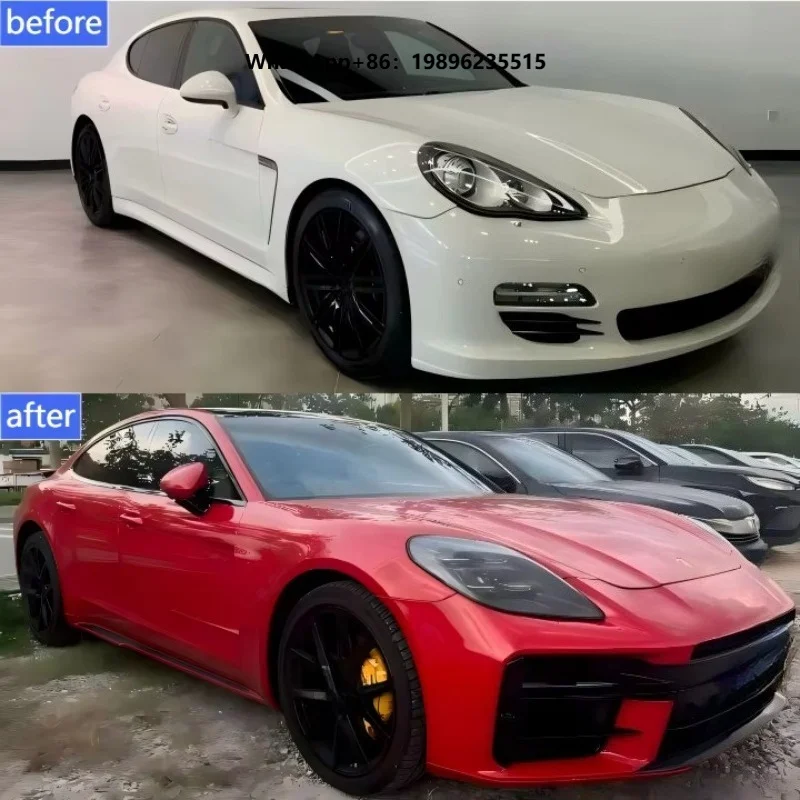 New Front Bumper Lip with Fog Light Cut-Outs and Rear Bumper for  2009-2016 970 Car Upgrade Modified 976 GTS/SD.