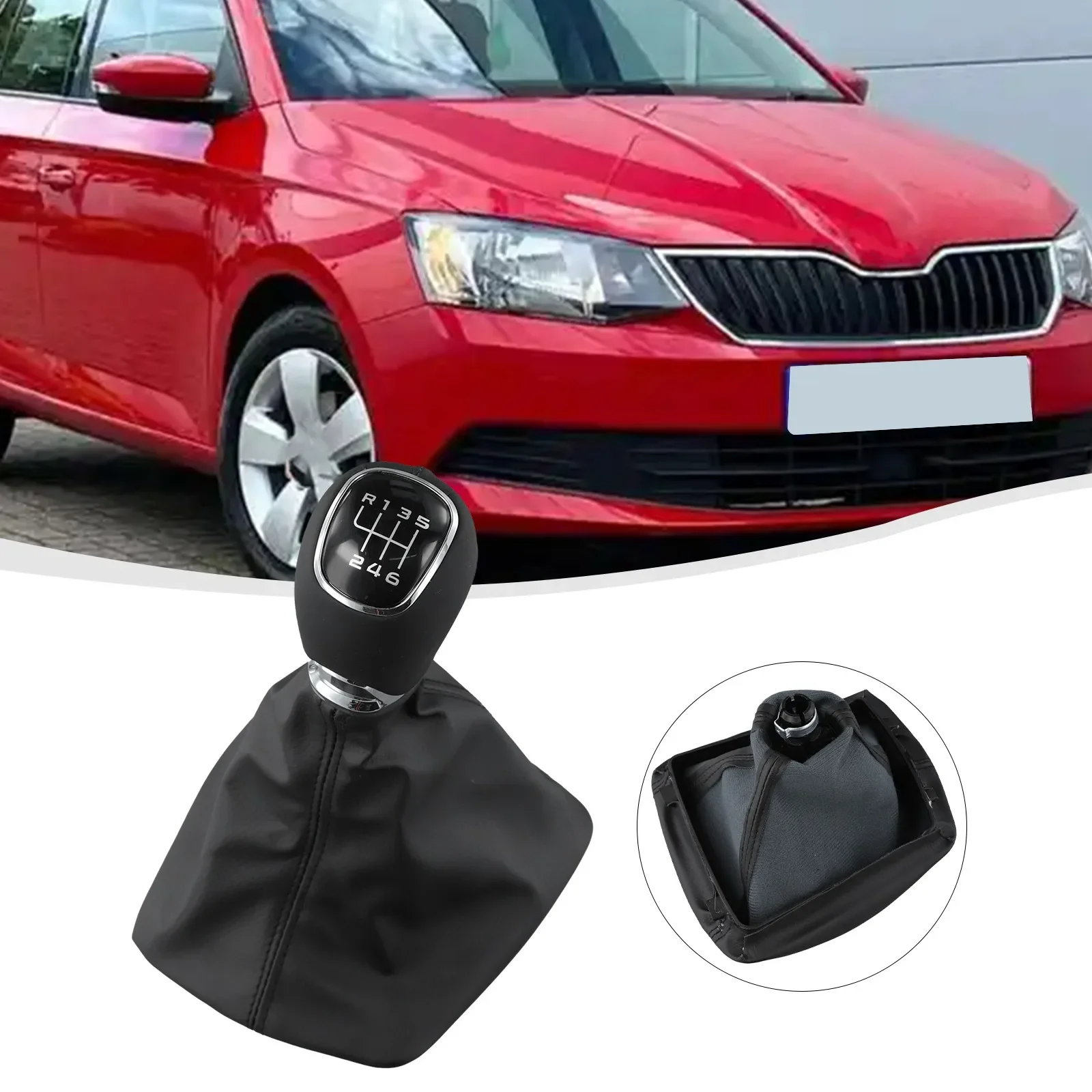 

Car Interior Upgrade As Shown In The Figure Leather Gear Shift Knob Direct Replacement Knob Molded Design Seamless Integration