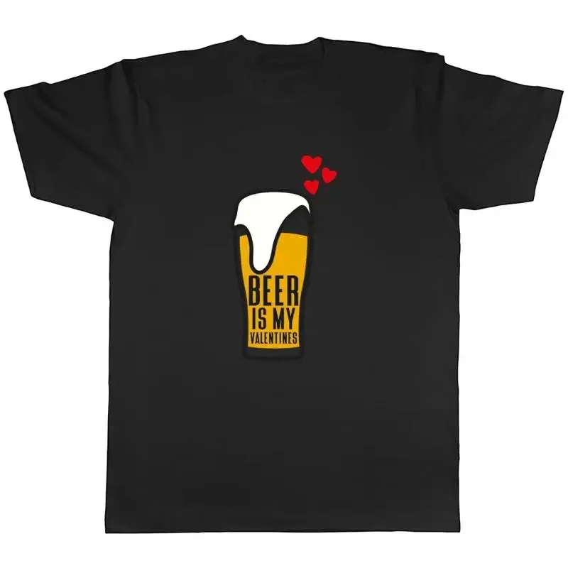 

Мужская футболка Funny Beer is my Valentines унисекс футболка для любителей пива в подарок