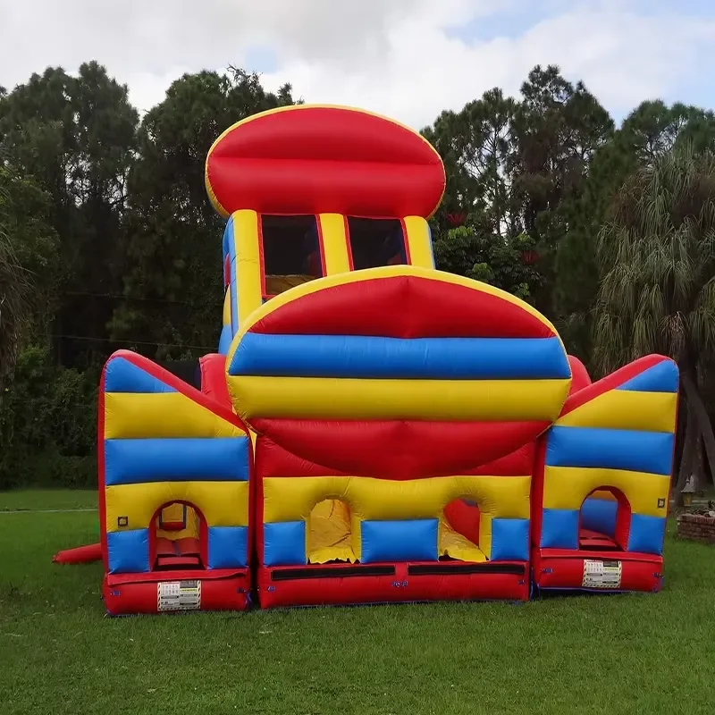 Commercial Grade Large Inflatable Obstacle Course for Team Building, Parties Festivals Activities