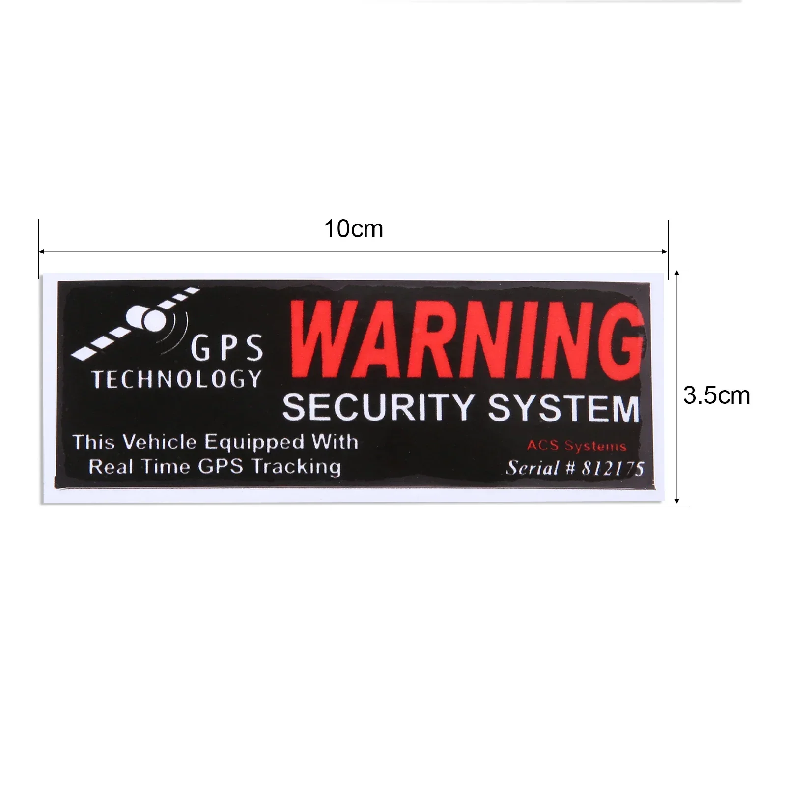 4Pcs Gps Warning Security System Car Sticker Personalized Decal Truck Motorcycle Auto Accessories Decoration PVC 10cm*3.5cm