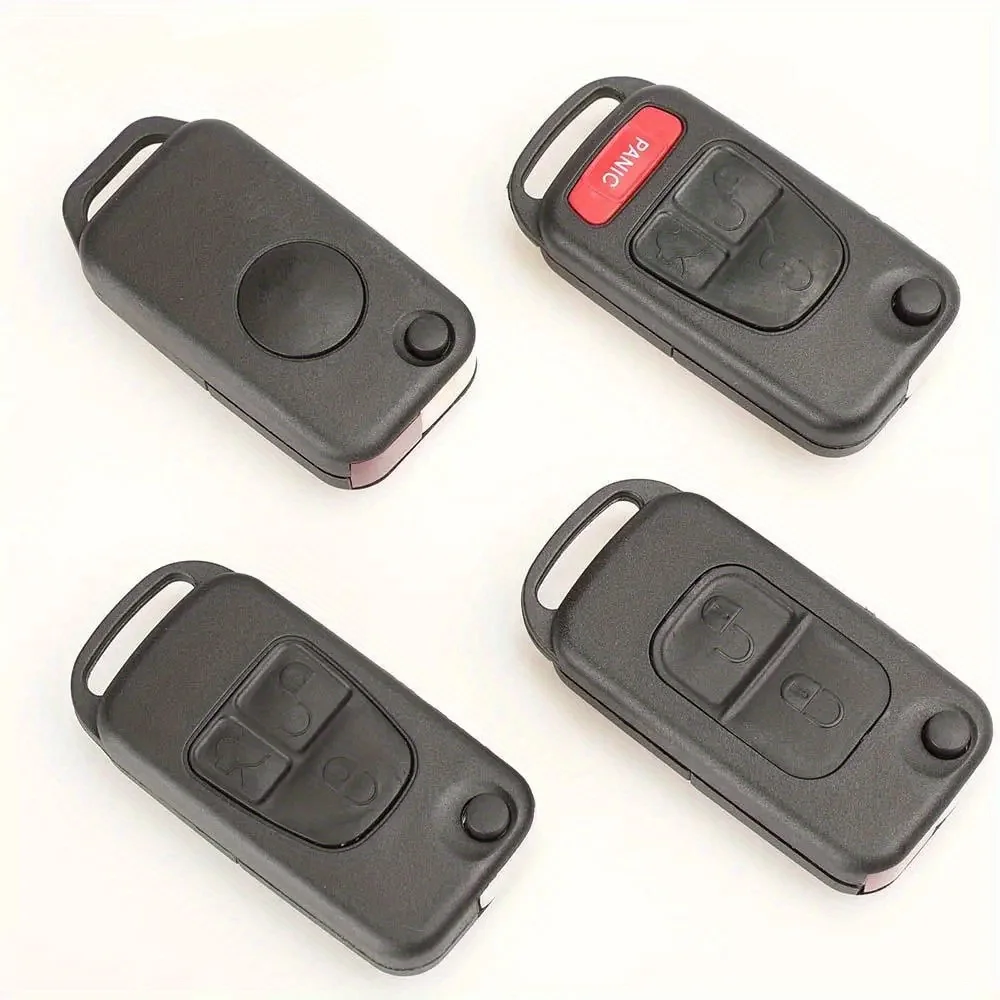 1/2/3/4 Button Flip Folding Remote Key Shell Case For Mercedes - Benz SLK E113, For A C E S, For W168 W124 W202 W203