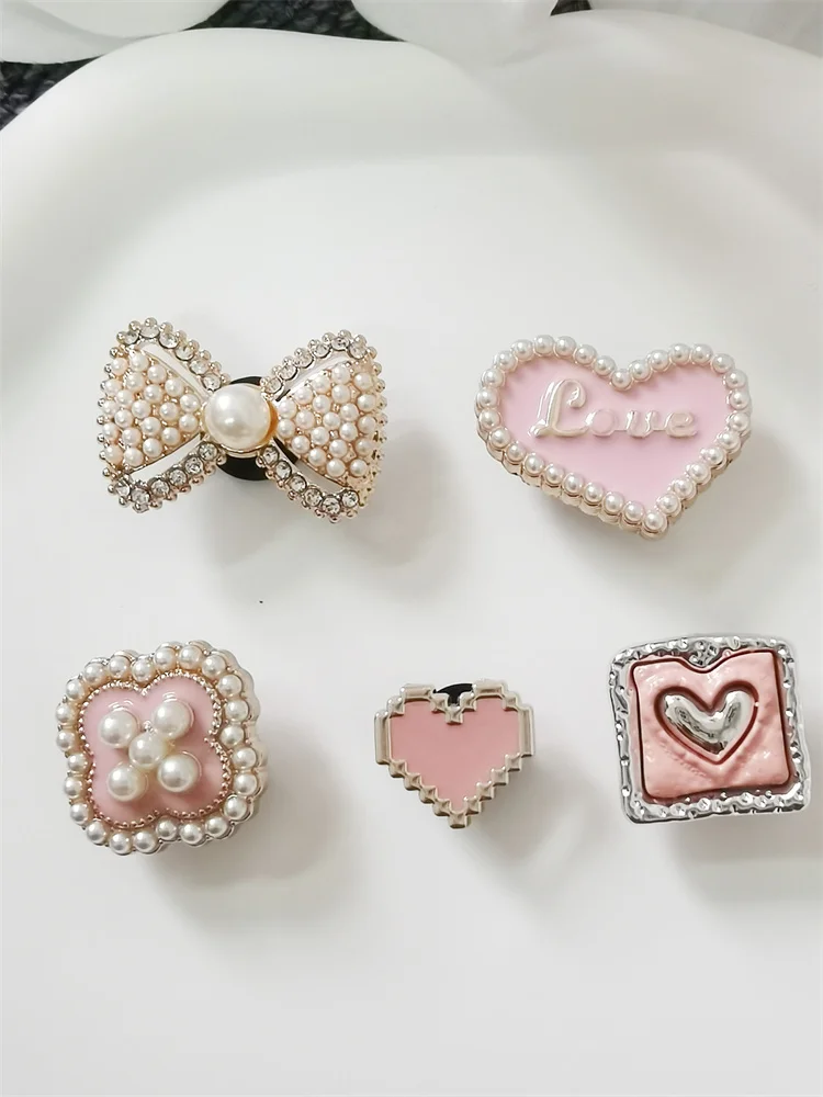 5PCS ABS Schuh Charms Schnallen DIY Strass Bowtie Clog Teile Dekoration Garten Schuhe Zubehör Für Frauen Geburtstag Party Geschenke – Detail 3