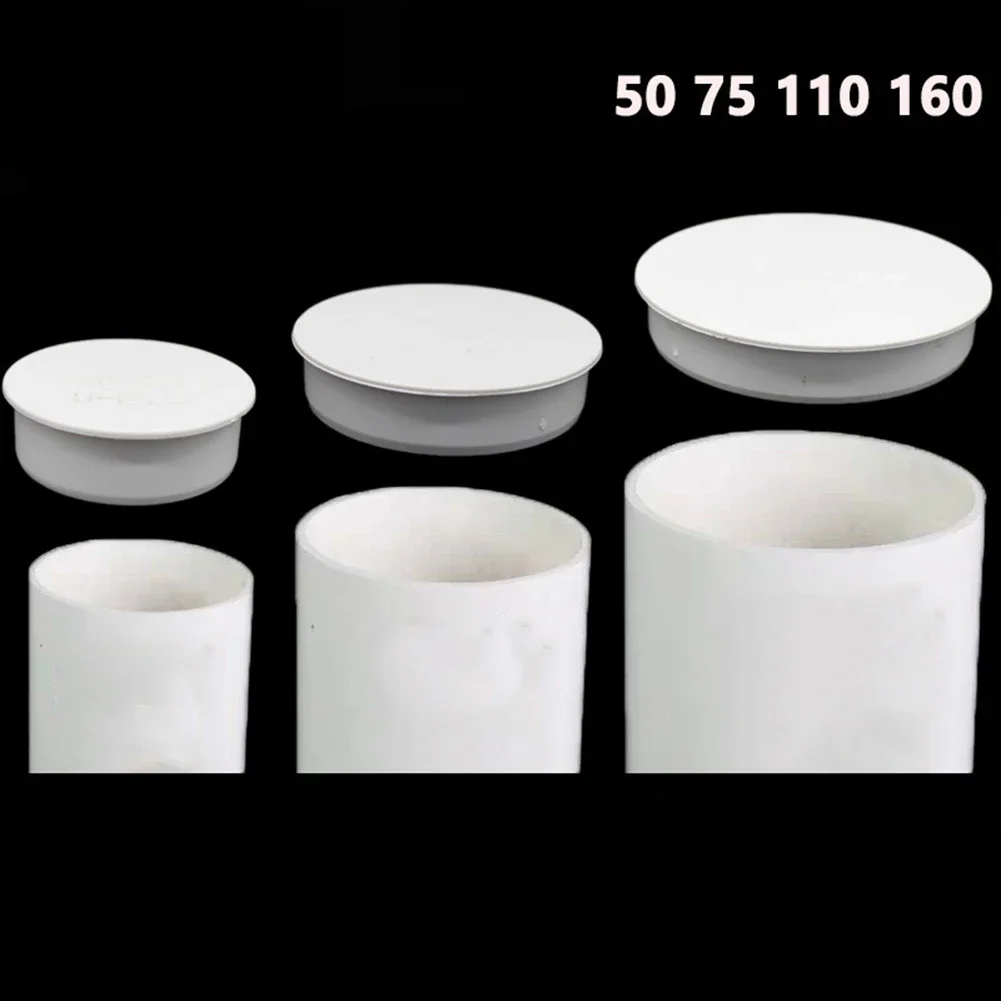 1x PVC Pipe Cap Decor Cover Thickened 50-160mm Inner Blocking Cap Sewer Pipe Insect Proof Pipe Cap Crack Resistance