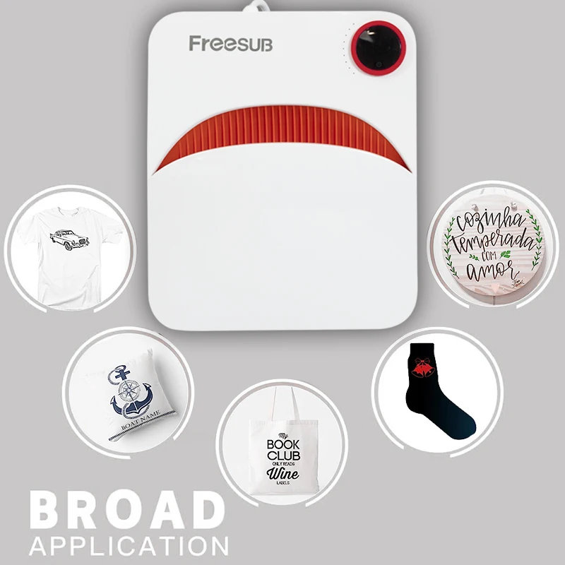 Freesub الوافدين الجدد المحمولة اليد آلة طباعة التي شيرت 6X7 بوصة آلات الصحافة الحرارة لتي شيرت F0607