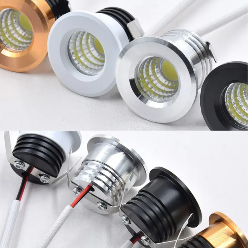 Mini Embedded Dimmable LED Ceiling Light 3W Spotlight COB Downligh 110V-220V Cabinet Living Room Interior Decoration
