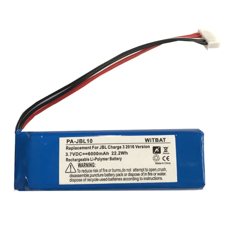 New GSP1029102A 3.7V 6000mAh Replacement Bluetooth speaker Battery for JBL Charge 3 2016 Version Wireless Bluetooth speaker view 2