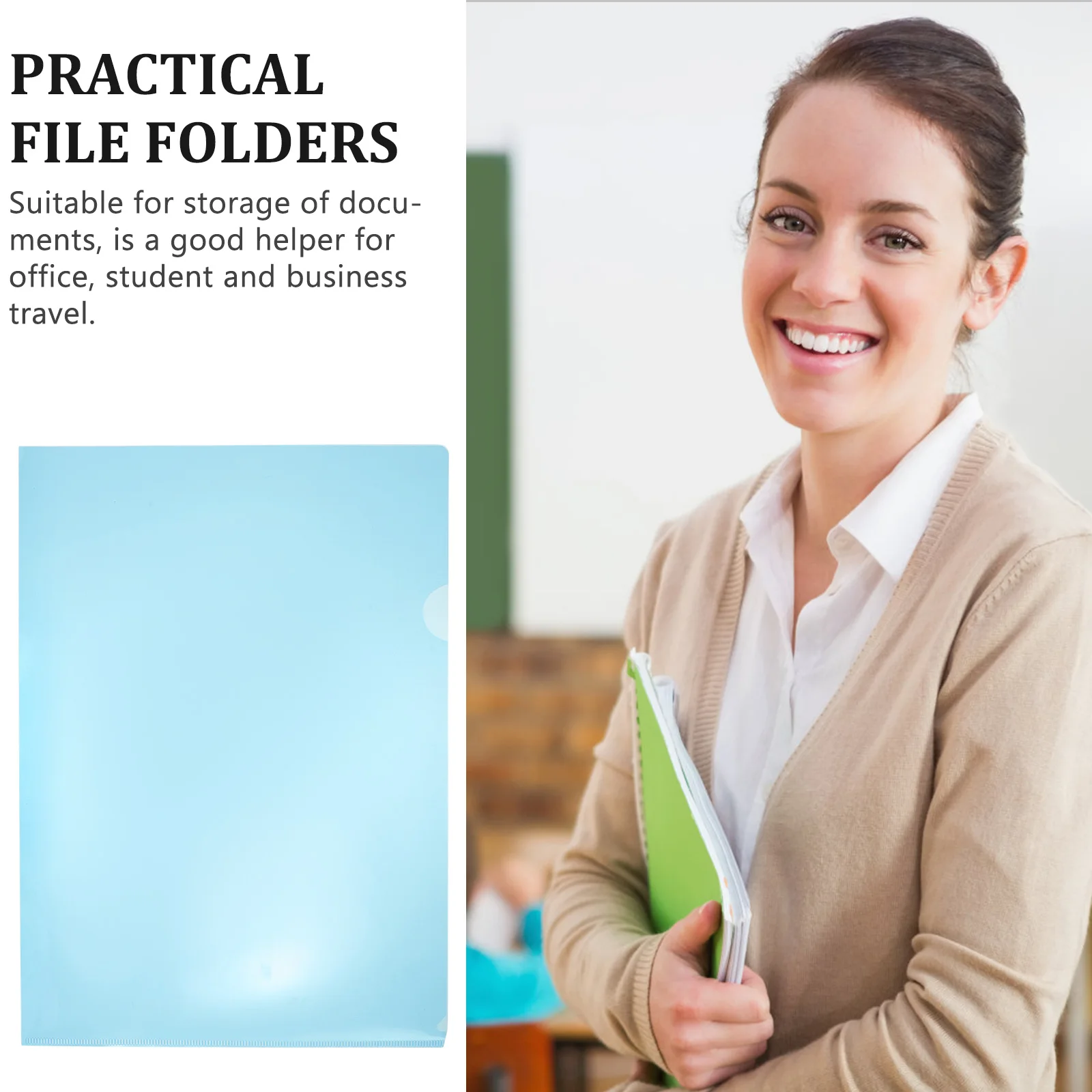 

12 Pcs Color Folder Document Protector File Holder Plastic Page Protectors Clear Folders Sleeve