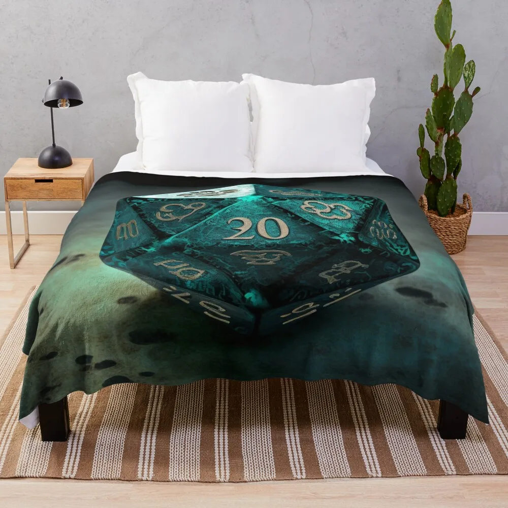 Dungeons and Dragons D20 Throw Blanket funny gift Bed wednesday Blankets