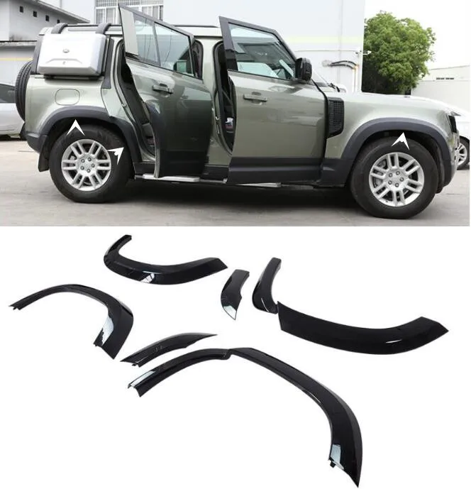 For Land Rover Defender 90 110 2020-2023 ABS Fender Flares Arch Wheel Eyebrow Mudguard Lip Body Kit Eyebrow Protector Cover