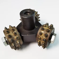 Diamond Alloy Bush Hammer Litchi 3-Rollers For Grinding And Polishing Stone Marble Granite Concrete Floor Abrasive Tool