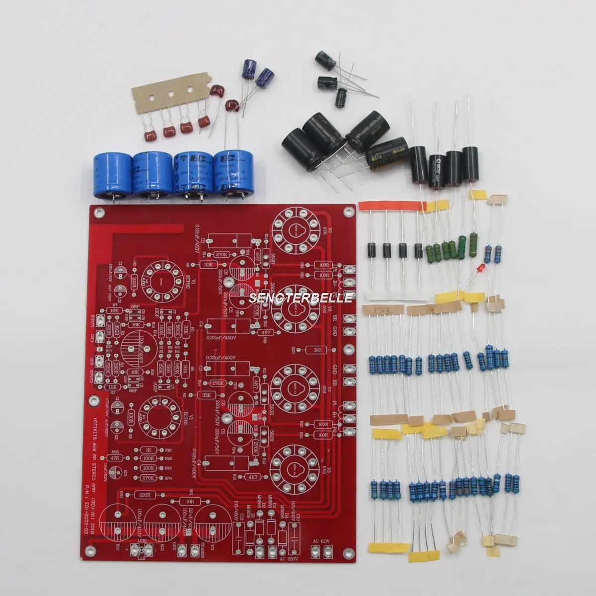 HiFi 6V6 + ECF80 ستيريو دفع سحب مكبر للصوت مجلس كيت 10 واط + 10 واط أنبوب السلطة أمبير المجلس