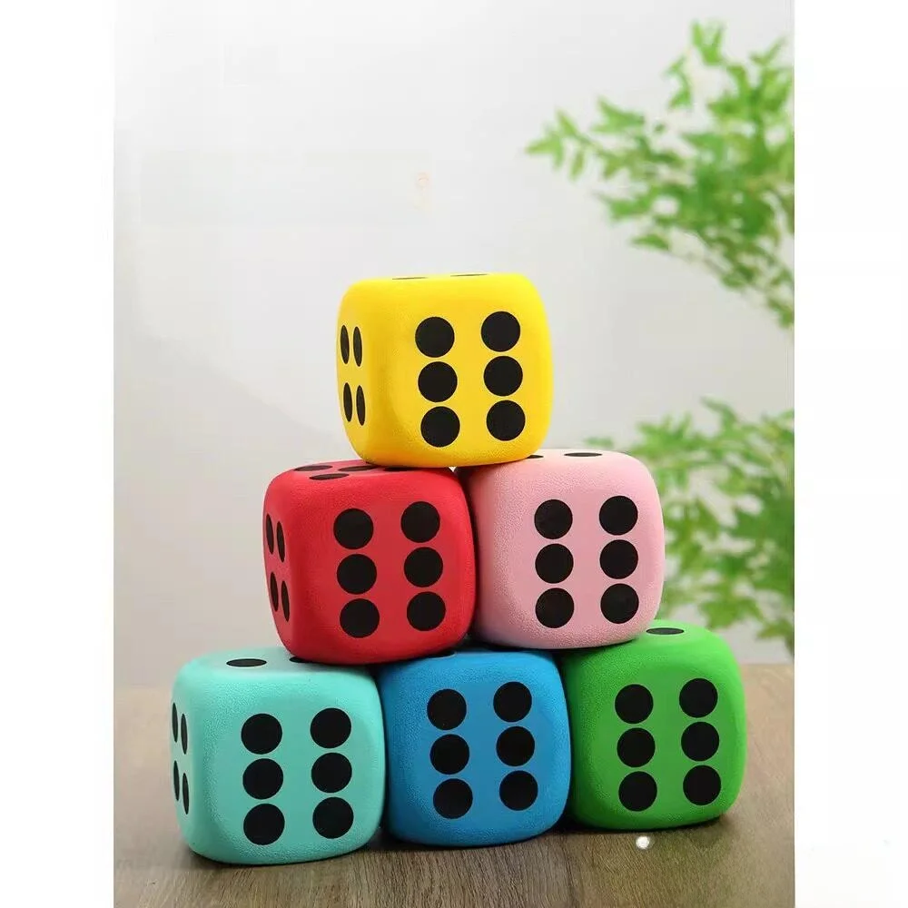 

Large Size 8cm Foam Dice Fun Six-Sided Children's Educational Toy round Corner Square Sieve Game Playing Cards Intelligence