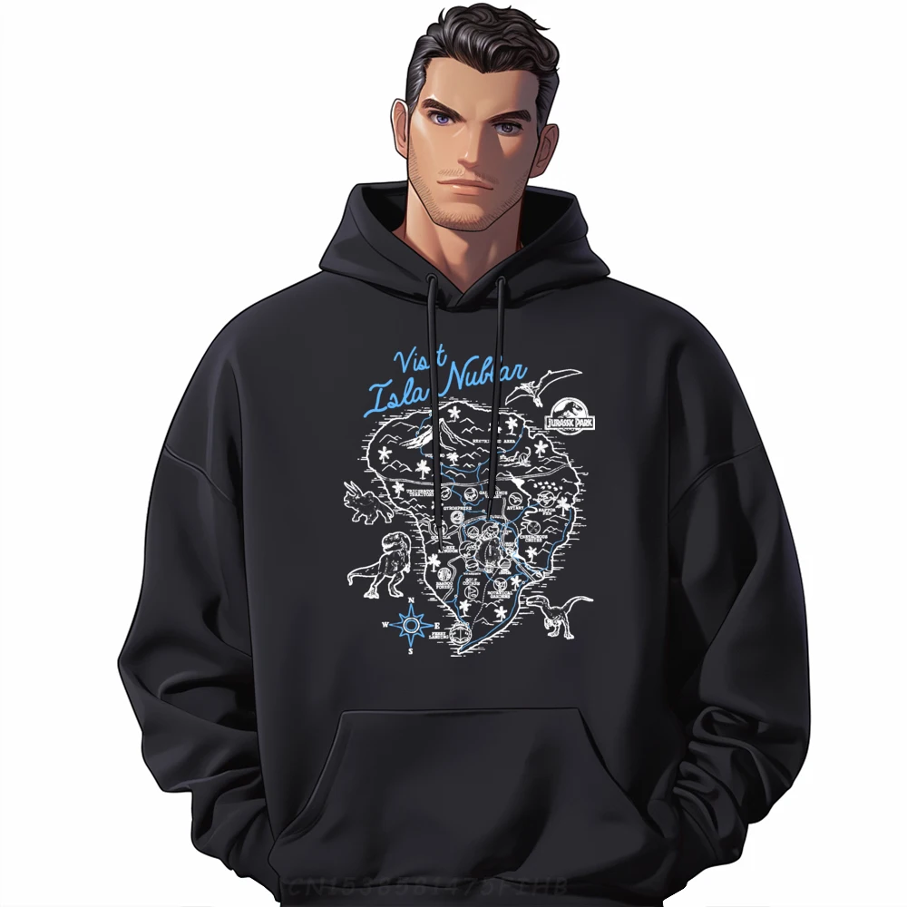 

Male Printed Long Sleeve Visit Isla Nublar Sketch Map Hoodies Vintage Hoodies Outdoor Crewneck Mens Sweatshirt