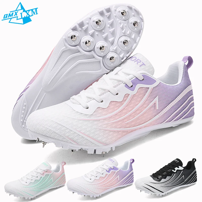 

LiXingMing Men Track Field Shoes Women Running Training Breathable With Spikes Athlete Anti Slip Match Sprint Race Sneakers