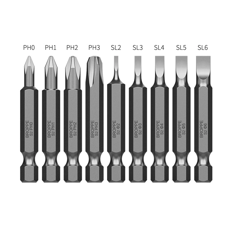 50 มม.ไฟฟ้า Bit Phillips Hex Torx Slotted ไขควง S2 โลหะผสมเหล็กไขควงหัวเจาะไฟฟ้า Strong Magnetic Batch Tip