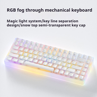 E-Sports Players Wired Mechanical Keyboard Semi Transparent Design 84 Key Rgb Light Effect Tablet Laptop Office Gaming Keyboard