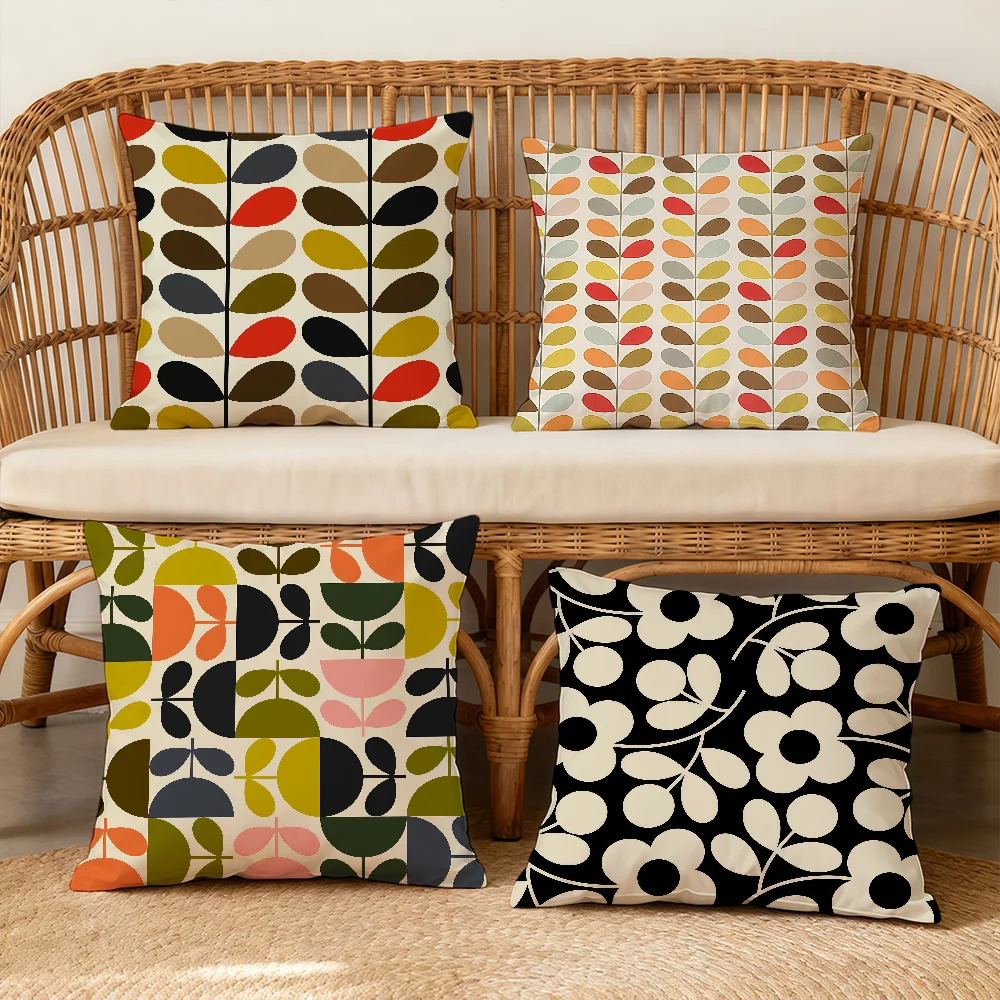 O-Orla K-Kiely Irish Fashion Brands Cushion Cover Decorative Throw Pillow Covers Modern Square Cushion Romantic Couch Sofa Bed C