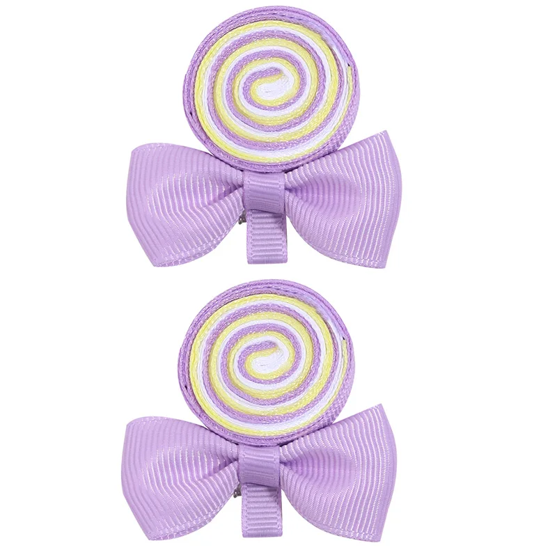 Sweet Hair Bows Clip For Girls Lollipop Hairpins Rainbow Candy Barrettes Headwear Childrens Hair Clips Hair Accessories