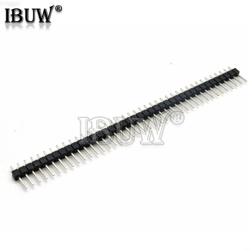 10PCS 2.54MM 40Pin 1x40P 2x40P Male Pin Header Strip Single Row Male Breakable Pin Header Connector Strip for Arduino Red Black