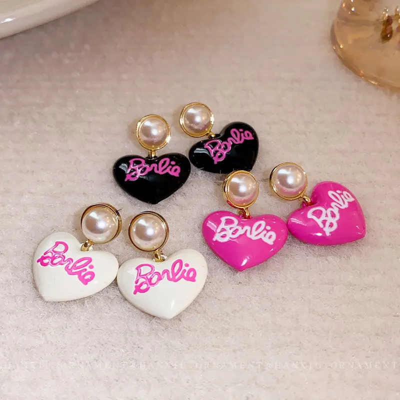 2024 Fashion Barbie Studs Love Letters Sweet Cool Style Lady Personality Studs Design Sense Jewelry Party Accessories Girl Gift