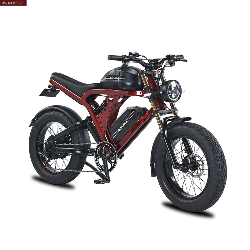 Electric Bike for Adults AKEZ King Kong 20"×4.0 Fat Tire 1500W Motor 30MPH Max Speed 48V 41Ah Lithium Battery Hydraulic Disc Brakes Turn Signals Dual Suspension All-Terrain E-Bike with LCD Display City Commuting,Mountain Roads Bike image 2
