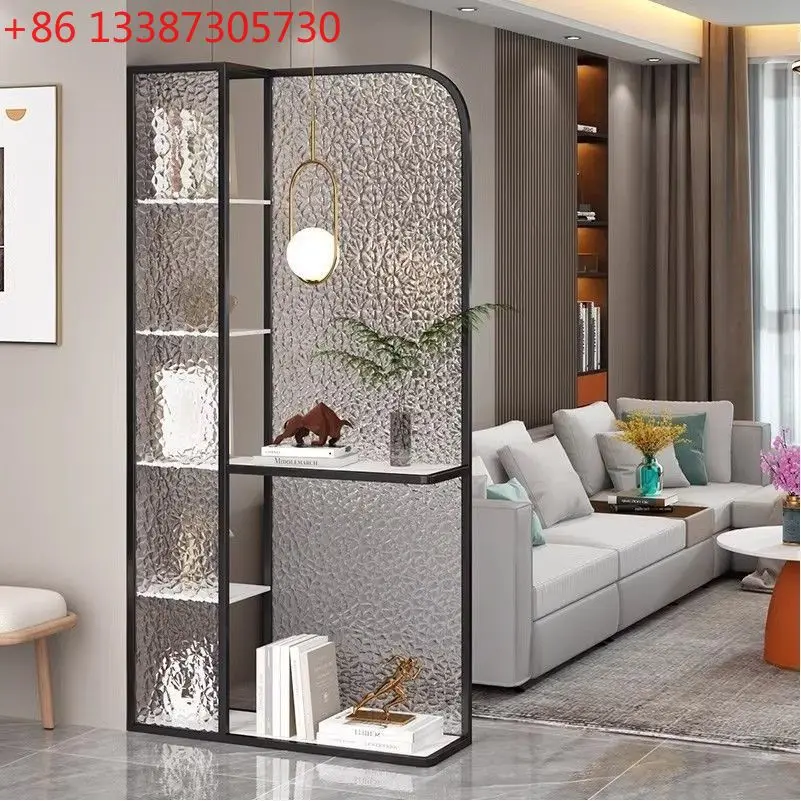 

Entrance: Living room, entrance cabinet screen, simple modern sofa, door-to-door partition